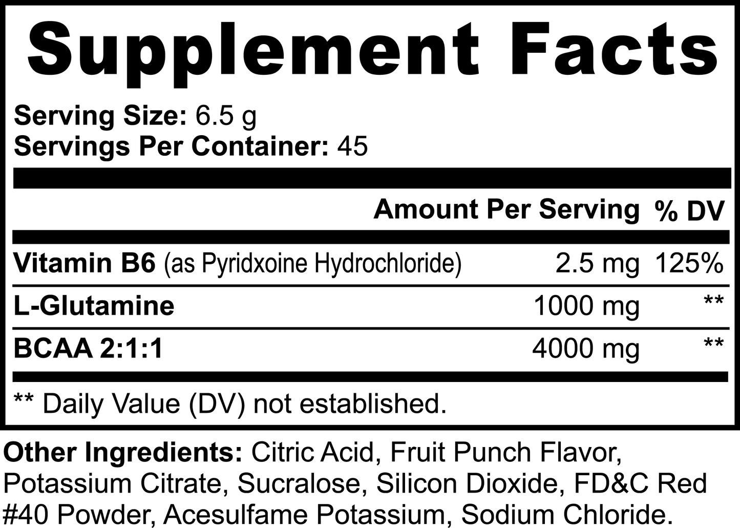 BCAA Stim Powder (Fruit Punch)